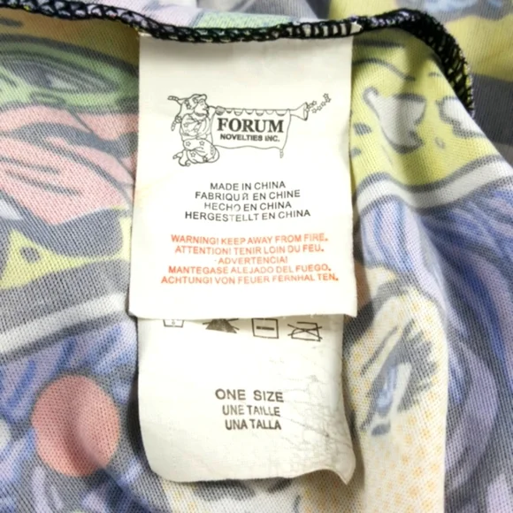 Pop Art Comic Printed Tight Strapless Dress Adult Halloween Party Costume (XS) - Picture 10 of 11